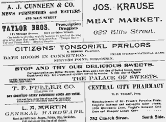 Advertisements from the 1900s