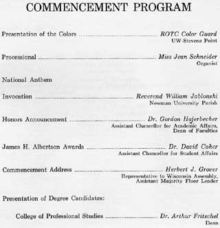 1972 Commencement Program